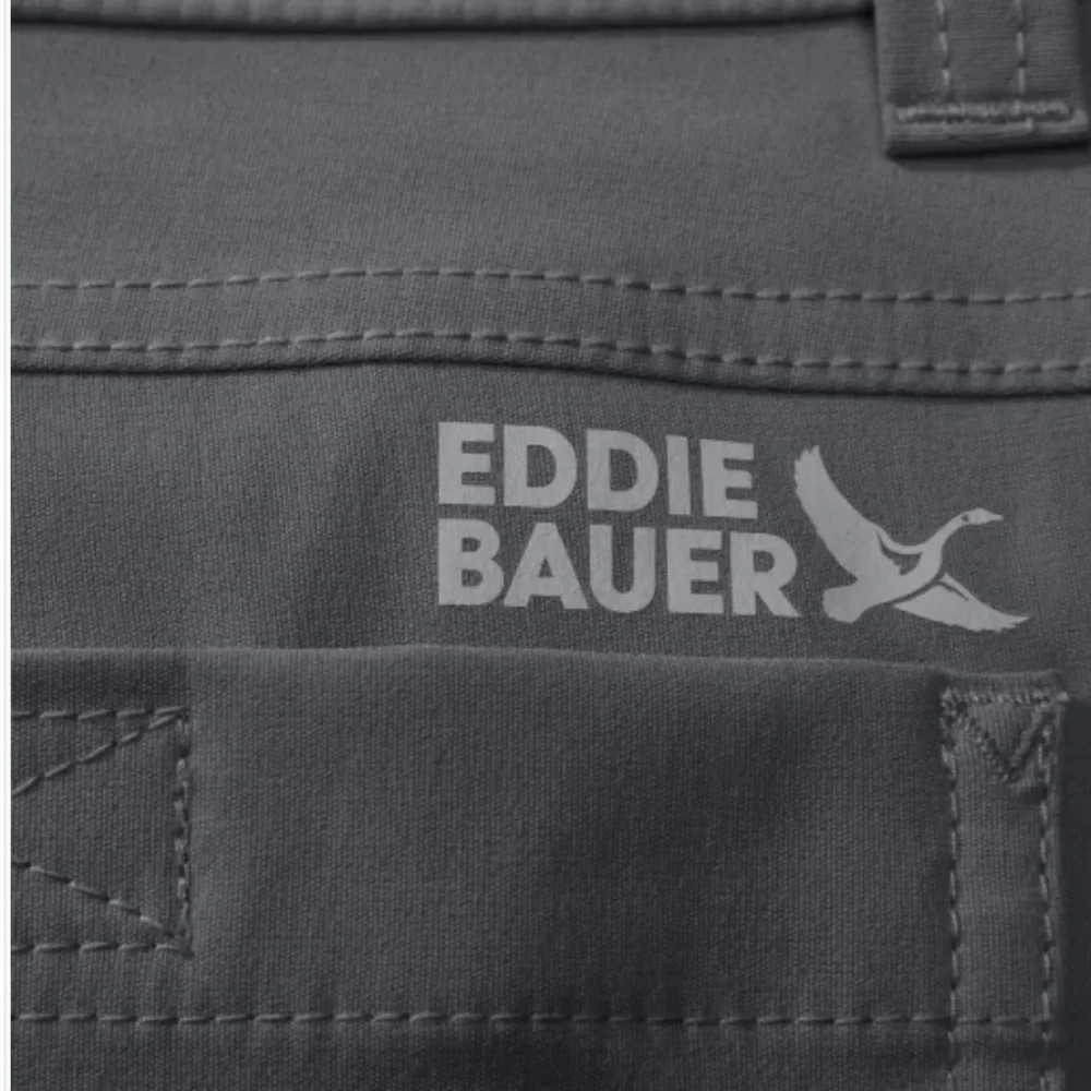 New Mens Eddie Bauer gray Rainier 10’ tech short lightweight water repellent